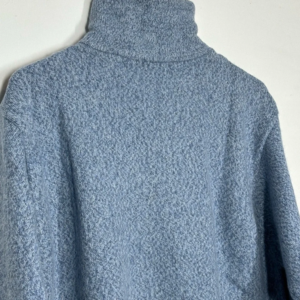 #2636 MASSIMO DUTTI Sweater Mens Size XL (42) Beige Blue Quarter Zip